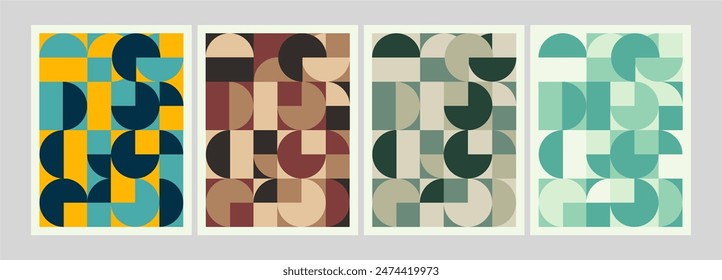 Abstrakter Hintergrund aus der Kreisanordnung. Abbildung von Kreisen mit Farbpalette