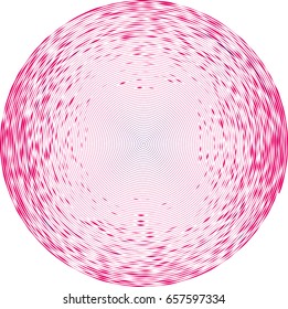 Abstract background in circle of colorful concentric stripes.  Vector illustration.