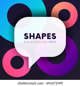 Abstract background with circle colorful shapes flat design.