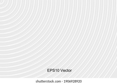 Abstract background circle curve part. Monochromatic white lines texture. On gray background. Reflection wave. Illustration art. EPS10 Vector.