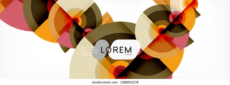 Abstracción del vector de diseño de círculo de fondo