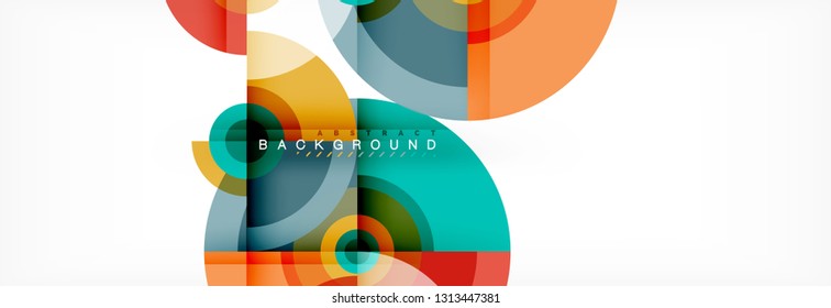 Abstract background circle design vector
