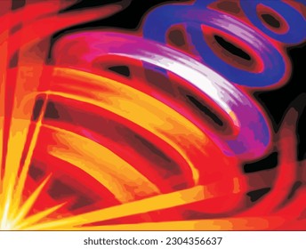 Abstract background circle effect design isolated vector illustration