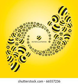 Abstract background with circle elements.