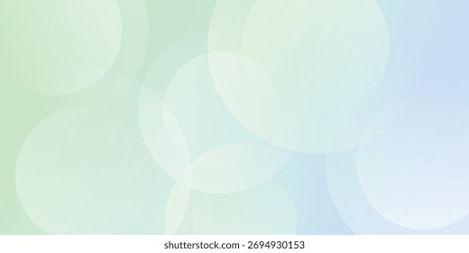 Abstract background with circle elements. Green simple round art vector illustration. Wave layout banner business concept.