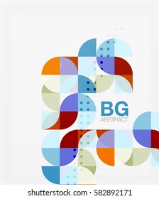 Abstract background of circle elements. Vector template background for workflow layout, diagram, number options or web design