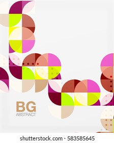 Abstract background of circle elements. Vector template background for workflow layout, diagram, number options or web design