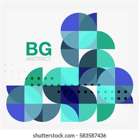 Abstract background of circle elements. Vector template background for workflow layout, diagram, number options or web design