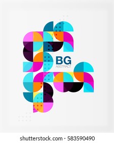 Abstract background of circle elements. Vector template background for workflow layout, diagram, number options or web design