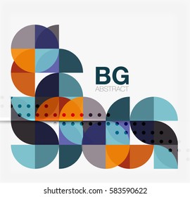 Abstract background of circle elements. Vector template background for workflow layout, diagram, number options or web design