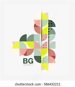 Abstract background of circle elements. Vector template background for workflow layout, diagram, number options or web design