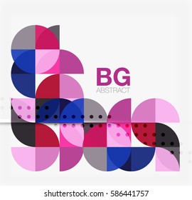 Abstract background of circle elements. Vector template background for workflow layout, diagram, number options or web design
