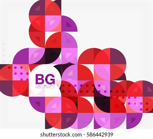 Abstract background of circle elements. Vector template background for workflow layout, diagram, number options or web design