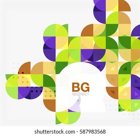 Abstract background of circle elements. Vector template background for workflow layout, diagram, number options or web design