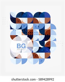 Abstract background of circle elements. Vector template background for workflow layout, diagram, number options or web design