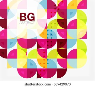 Abstract background of circle elements. Vector template background for workflow layout, diagram, number options or web design