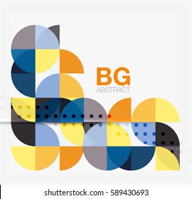 Abstract background of circle elements. Vector template background for workflow layout, diagram, number options or web design