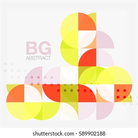 Abstract background of circle elements. Vector template background for workflow layout, diagram, number options or web design