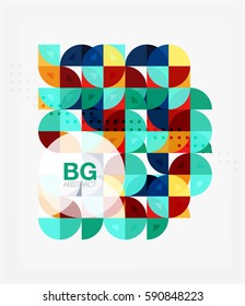 Abstract background of circle elements. Vector template background for workflow layout, diagram, number options or web design