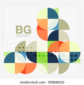 Abstract background of circle elements. Vector template background for workflow layout, diagram, number options or web design