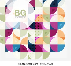 Abstract background of circle elements. Vector template background for workflow layout, diagram, number options or web design