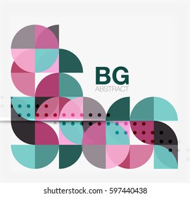 Abstract background of circle elements. Vector template background for workflow layout, diagram, number options or web design