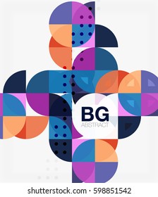 Abstract background of circle elements. Vector template background for workflow layout, diagram, number options or web design
