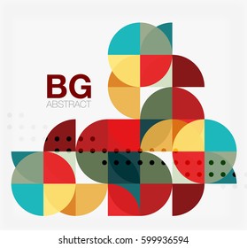Abstract background of circle elements. Vector template background for workflow layout, diagram, number options or web design