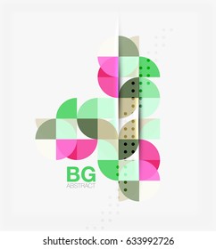 Abstract background of circle elements. Vector template background for workflow layout, diagram, number options or web design