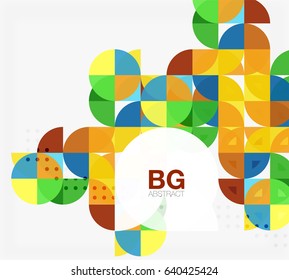 Abstract background of circle elements. Vector template background for workflow layout, diagram, number options or web design