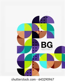 Abstract background of circle elements. Vector template background for workflow layout, diagram, number options or web design