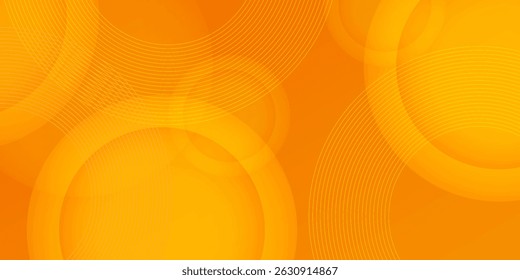 Abstract background circle geometric colorful orange gradient pattern concept on trendy color background. Poster and banner design. Eps10 vector