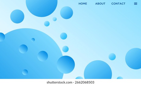 FUNDO ABSTRATO COM CÍRCULO GEOMÉTRICO FORMAS GRADIENTE AZUL COR DESIGN VETOR MODELO BOM PARA SITE MODERNO, PAPEL DE PAREDE, DESIGN DE CAPA