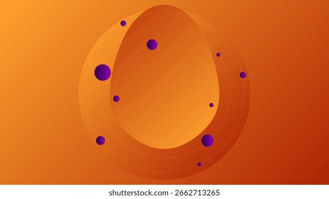 FONDO Abstractas CON FORMAS GEOMÉTRICAS CÍRCULO GRADIENTE COLOR NARANJA DISEÑO PLANTILLA DE VECTOR BUENO PARA EL SITIO WEB MODERNO, FONDO DE PANTALLA, DISEÑO DE CUBIERTA
