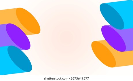 ABSTRAKTER HINTERGRUND MIT KREIS GEOMETRISCHE FORMEN BLAU ORANGE VIOLETT FARBE DESIGN VEKTORVORLAGE GUT FÜR MODERNE WEBSITE, TAPETE, DECKENDESIGN