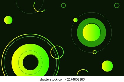 gradiente de círculo de fondo abstracto verde amarillo