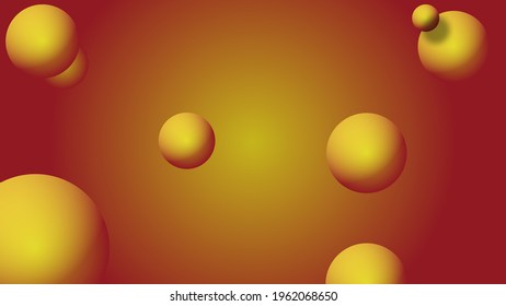 Abstract Background With Circle and Gradient Radial Balls