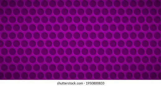 Fondo abstracto con agujeros de círculo en colores púrpura