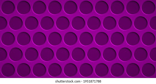 Abstract background with circle holes in purple colors