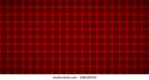 Abstract background with circle holes in red colors