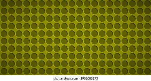 Abstract background with circle holes in yellow colors
