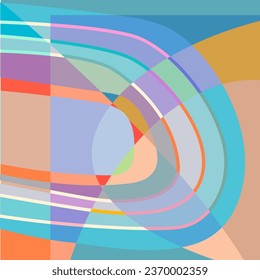 abstract background circle line round and free form colorful minimalism style	