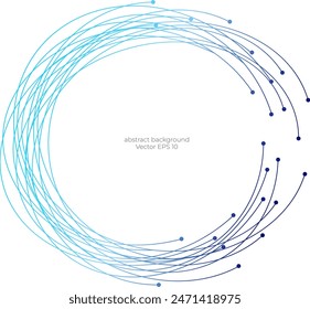 Fondo Abstractas de líneas circulares, aislado sobre fondo transparente. Concepto de música, tecnología, ciencia, modernidad. Vector EPS 10