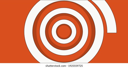 Abstract Background with a Circle. Orange Color. Design for decor, print, wallpaper