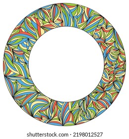 Abstract background with circle and place for text. Frame with copy space. Vector illustration