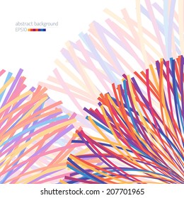 Abstract background with circle segments from the multicolored lines