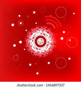 Abstract background with circle shapes and lines