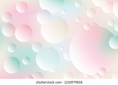 Abstract background with Circle shapes on Pastel color. Vector template for placards, banners, flyers and presentations. EPS 10 illustration.