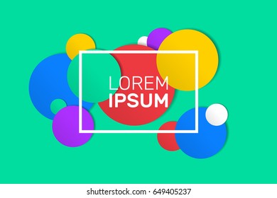 abstract background with circle shapes in paper cut style