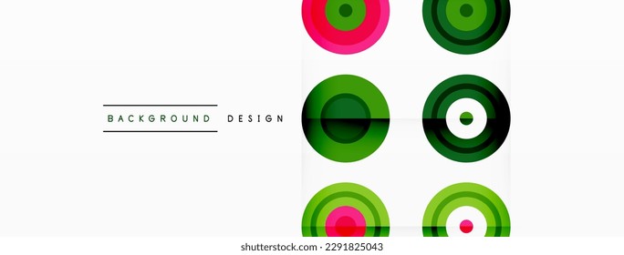 Abstract background with circle symmetric grid composition. Circle pattern creating sense of movement. Grid adds structure and balance to the composition, with equal spacing between each circle